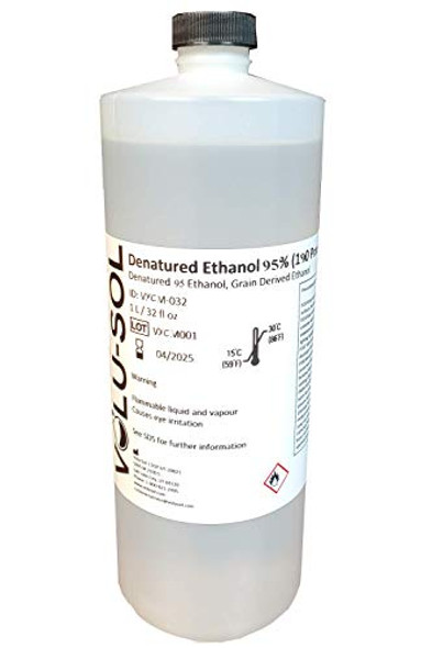 Denatured Ethanol 95% (190 Proof) - 1000 mL / 32 oz