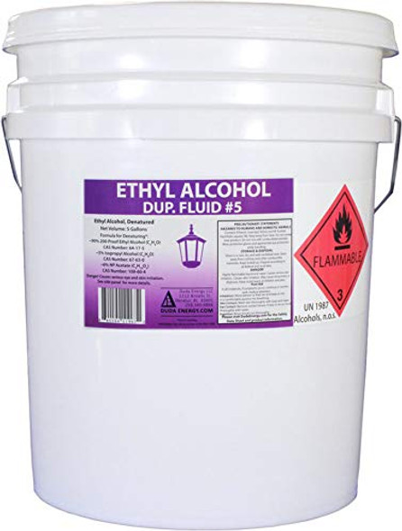 5 Gallon Pail of Denatured Ethanol with 200-Proof Ethyl Alcohol IPA and NP Acetate