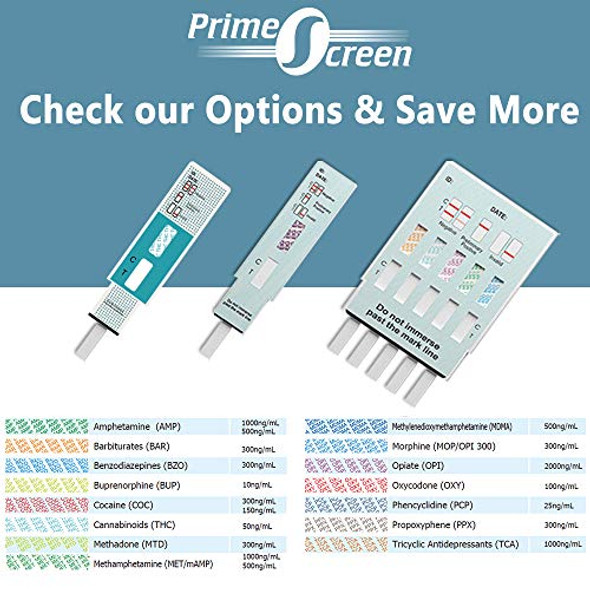 Prime Screen Alcohol ETG Urine Test 10 Pack - at Home Rapid Testing Dip Card Kit - 80 Hour Low Cut-Off 300 ng/mL - WETG-114