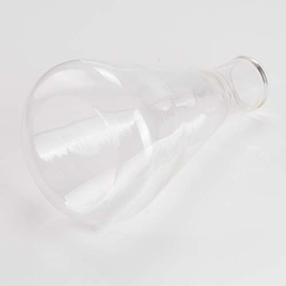Labasics Glass Narrow Mouth Erlenmeyer Flask, Borosilicate Glass Heavy Wall Flask with Heavy Duty Rim, 500 ml