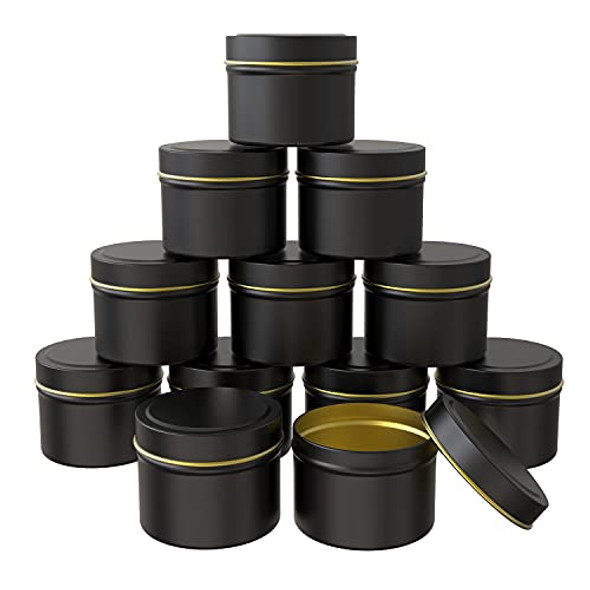 AQSXO 8 Oz Candle Tins, Metal Candle Containers,for DIY Candle Making, Party Favors, 10 Pcs.