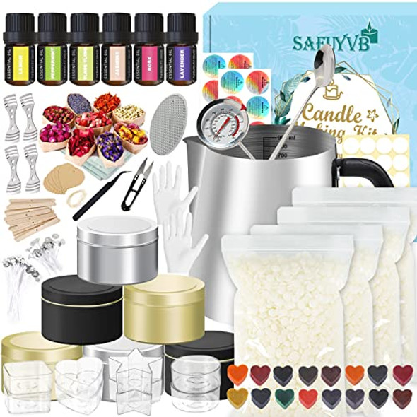 Pavlova Smash- Luxury Candle Making Kit, Make 6 Candles with Natural Soy Wax  A-Z Candle Making Set, Ceramic Cups, Dried Flowers, Gift Packing for Each  Candle, 2 Fragrances - Arts and Crafts DIY Kit