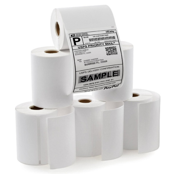 6 Rolls Dymo 1744907 Compatible Thermal Shipping Postage Label for 4xl Plus 24pcs Fragile Stickers