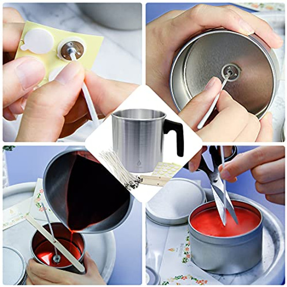 1.2L Candle Melting Pot Wax Melting Cup Wax Melting Pot Candle Making  Pouring Pot For Home DIY Stainless Steel Candle Store