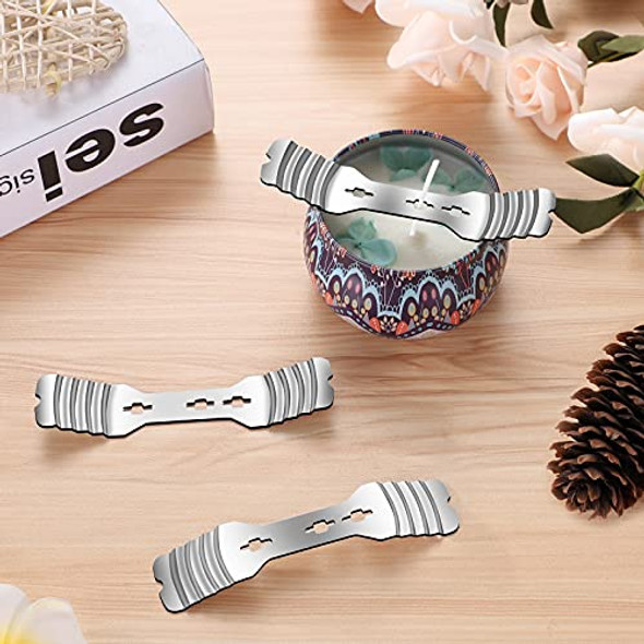 20pcs Metal Candle Wick Holders, Upgraded Candle Wick Centering Devices, Silver Stainless Steel Candle Wick Holder for Candle Making