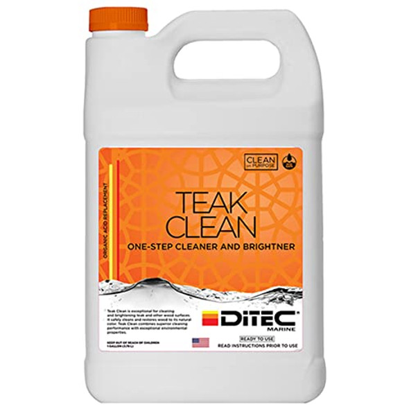 TEAK CLEAN - Environmentally Friendly Alternative To Phosphoric Acid or other Caustic Cleaners, 1 Gallon