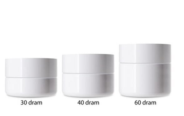 30 Dram White PP plastic low profile jar with 66-400 neck Child Registant Cap - Set of 600