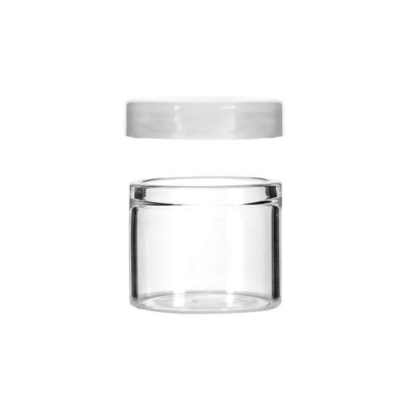 6ml Glass Wide Neck Concentrate Container w/ Silicone Cap-1 Gram- 144 Count