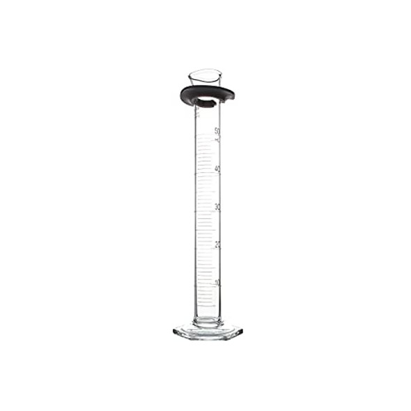 PYREX Single Metric Scale Glass Graduated Cylinder to Contain (TC) - Borosilicate Graduated Cylinder – Premium Scientific Glassware for Laboratories, Classrooms or Home Use - 50mL, 1 Pack