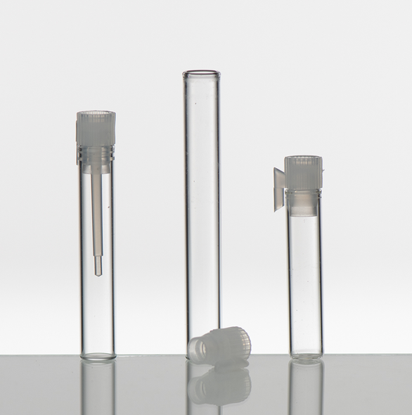 Perfume Sampler Vials with Polyethylene Clip Plug