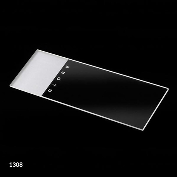 Microscope Slides, Glass, 25 x 75mm, 90° Ground Edges, Frosted, 1 End, Both Sides, 72/Box, 20 Boxes/Case (10 Gross)