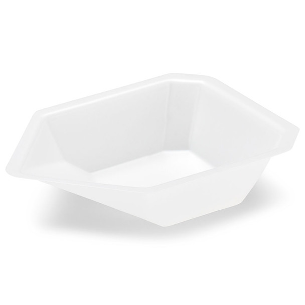 Weighing Boat Vessel, Plastic, with Pour Spout, Antistatic, PS, White/Natural, 25mL