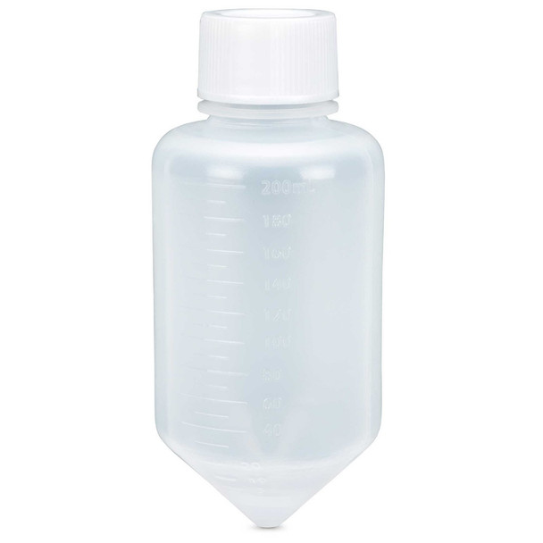 Centrifuge Tube, 225mL Large Volume, Attached White Screw Cap, PP, 6/Bag