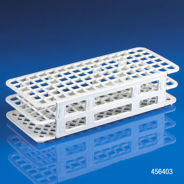 Snap-N-Rack Tube Rack for 12mm and 13mm Tubes, 90-Place, PP, White