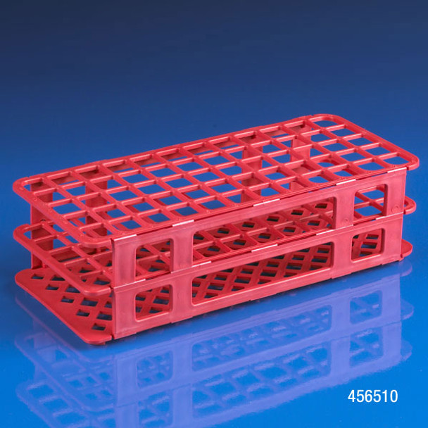 Snap-N-Rack Tube Rack for 16mm and 17mm Tubes, 60-Place, PP, Red