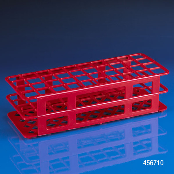 Snap-N-Rack Tube Rack for 25mm Tubes, 40-Place, PP, Red