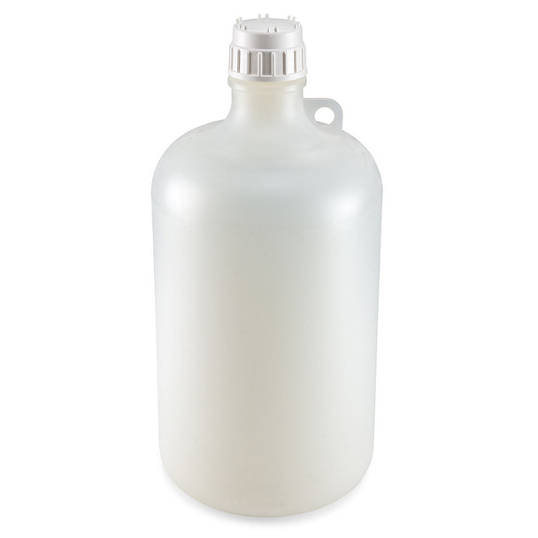 Bottle, Narrow Mouth, PP Bottle, Attached PP Screw Cap, 8 Litres (2 Gallons)