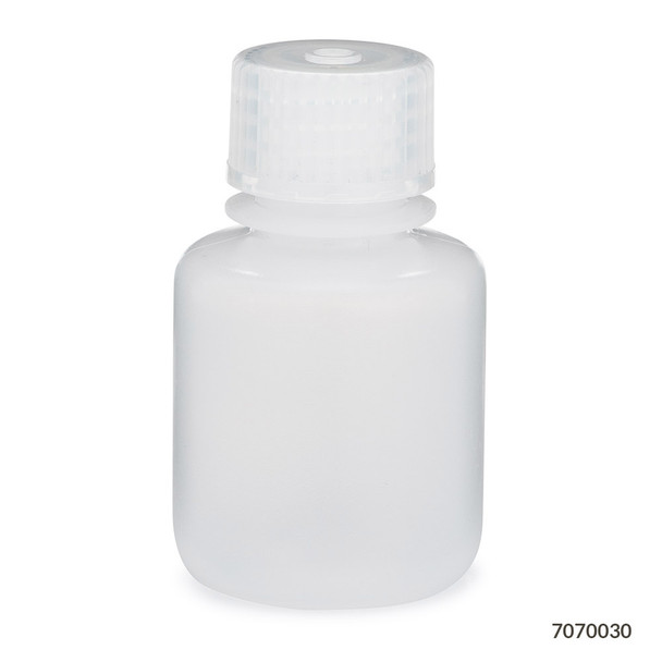 Bottle, Narrow Mouth, LDPE Bottle, Attached PP Screw Cap, 30mL, 12/Pack