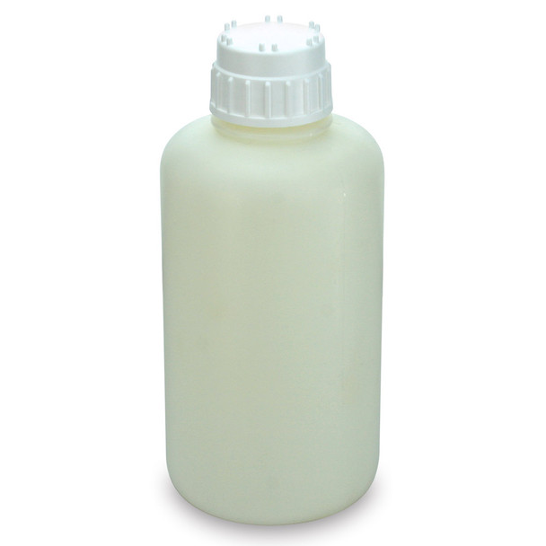 Vacuum Bottle, Narrow Mouth, Heavy Duty HDPE Bottle, White PP 53mm Screw Cap, 2 Litres (0.5 Gallons), 2/Pack