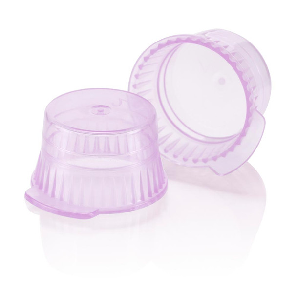 Snap Cap, Translucent Lavender, PE, for 13mm Glass and Evacuated Tubes and 12mm Plastic Test Tubes