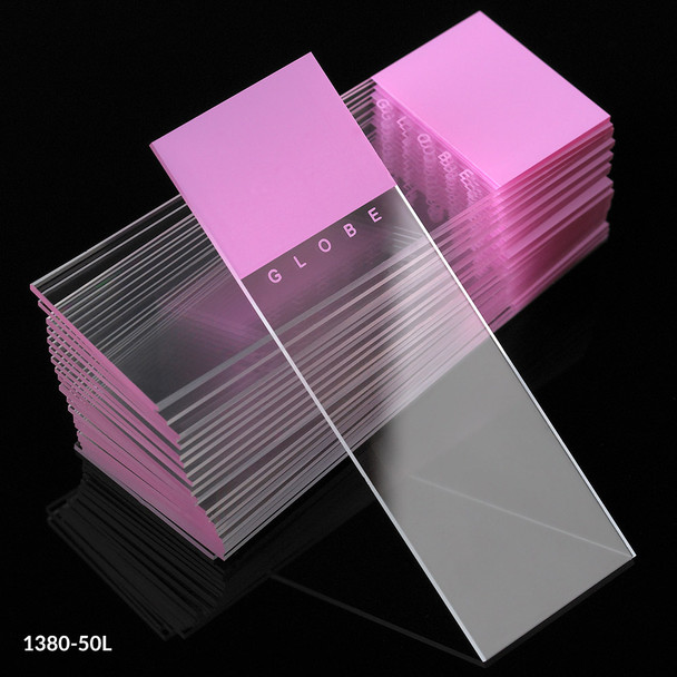 Microscope Slides, Diamond White Glass, 25 x 75mm, 90° Ground Edges, LILAC Frosted, 72/Box, 20 Boxes/Case (10 Gross)