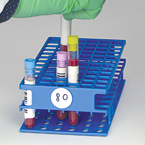 Wireless Tube Rack with RFID for CapTrack CT1 and CT2 models - Full size, 13mm, 72 place, Blue