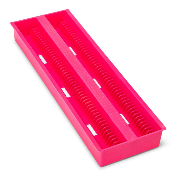 Slide Draining Tray, 100-Place for up to 200 Slides, ABS, Pink