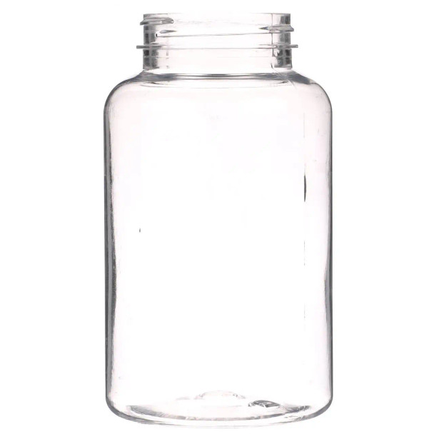 500 CC CLEAR PET PLASTIC ROUND PACKER BOTTLE 53-400 NECK FINISH- Case of 140