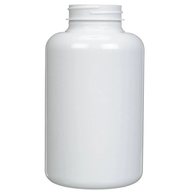 500 CC WHITE PET PLASTIC ROUND PACKER BOTTLE 45-400 NECK FINISH- Case of 196