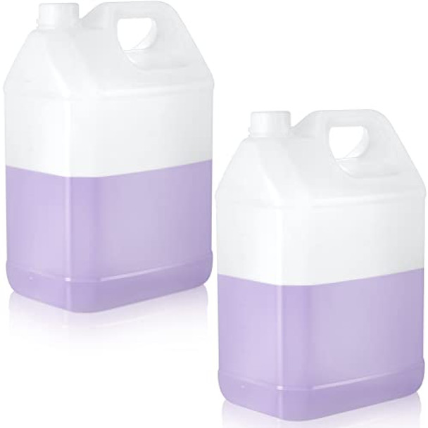 Zhehao 2 Pack Plastic Jug with Lids 2.5 Gallon White Storage Containers with Handle F Style HDPE Container Water Jug for Water, Food, Liquids, Commercial or Residential Use