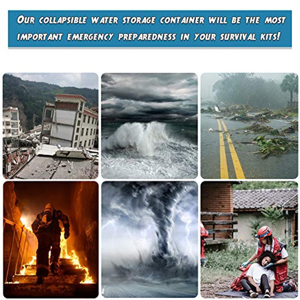 Collapsible Water Storage Container - 5 Gallon Camping Water Container Portable Folding Water Cube Emergency Water Storage BPA Free, 8 Pack Collapsible Water Storage Container - 5 Gallon Camping Water Container Portable Folding Water Cube Emergency Water Storage BPA Free, 8 Pack