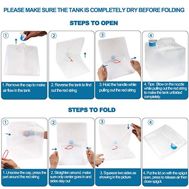 Collapsible Water Storage Container - 5 Gallon Camping Water Container Portable Folding Water Cube Emergency Water Storage BPA Free, 8 Pack Collapsible Water Storage Container - 5 Gallon Camping Water Container Portable Folding Water Cube Emergency Water Storage BPA Free, 8 Pack