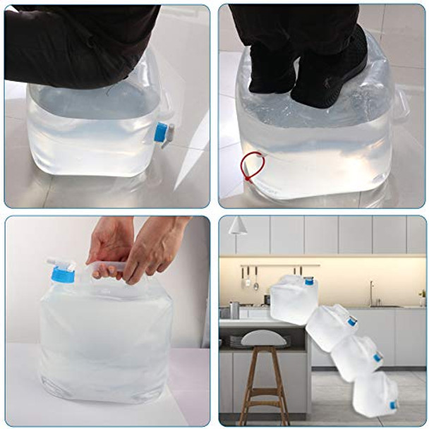 Collapsible Water Storage Container - 5 Gallon Camping Water Container Portable Folding Water Cube Emergency Water Storage BPA Free, 8 Pack Collapsible Water Storage Container - 5 Gallon Camping Water Container Portable Folding Water Cube Emergency Water Storage BPA Free, 8 Pack