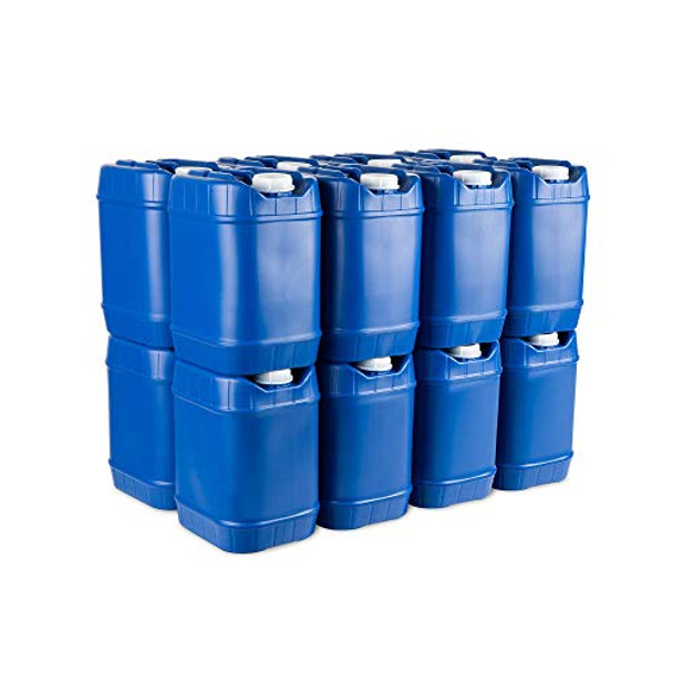 Saratoga Farms 5-Gallon Stackable Water Storage Containers, Emergency Water Storage for Camping and Disaster Preparedness, 80 Gallons