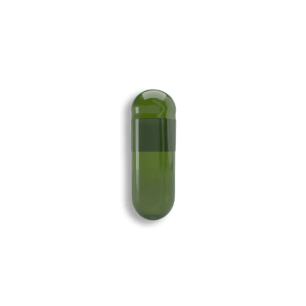 Green/Green HPMC Chlorophyll Vegetarian Capsule- Size 00E (70,000 QTY)