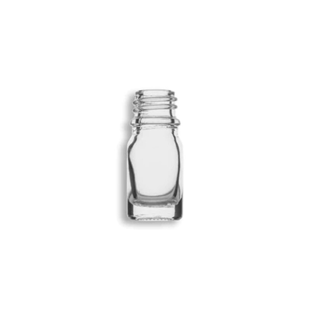 5ml Clear Euro Round Glass Bottle- Case of 255