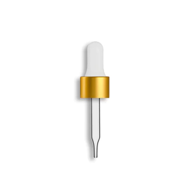 18-415 Matte Gold Standard Dropper Assembly- Clear 66mm Length- Pack of 108