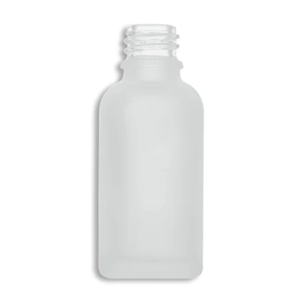 30mL Frosted Clear Euro Round Glass Bottle- Case of 264