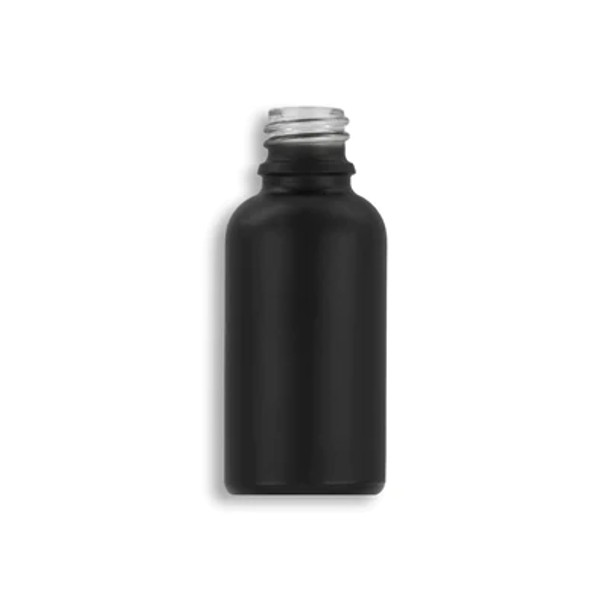 30mL Matte Black Euro Round Glass Bottle- Case of 264