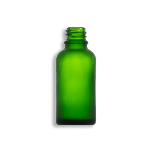 30ml Frosted Green Euro Round Glass Bottle- Case of 264