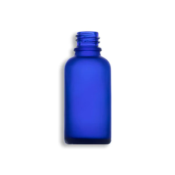 30ml Frosted Blue Euro Round Glass Bottle- Case of 264