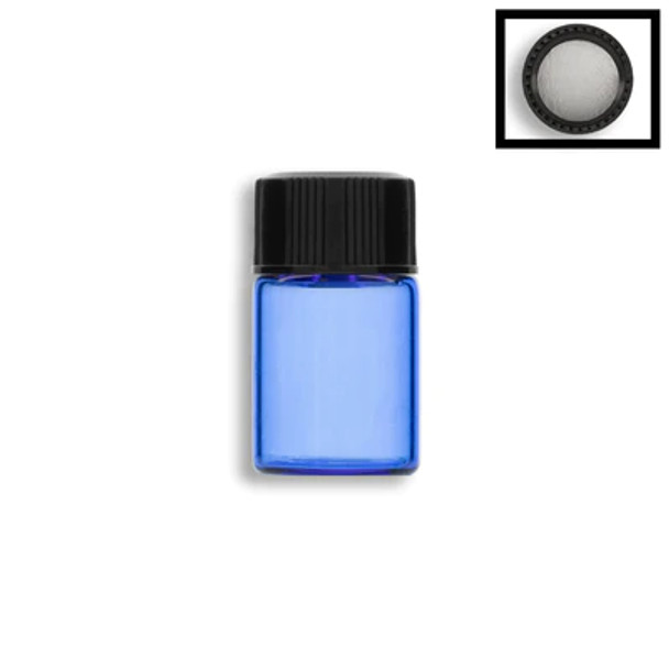 2ml Blue Vials w/ Black PS Lined Cap- Case of 500