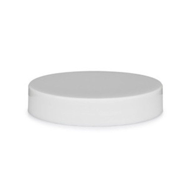 White PP plastic 53-400 smooth skirt lid with unprinted pressure sensitive (PS) liner