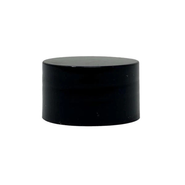 24-410 Black Smooth Plastic Cap (Universal Heat Seal Liner)