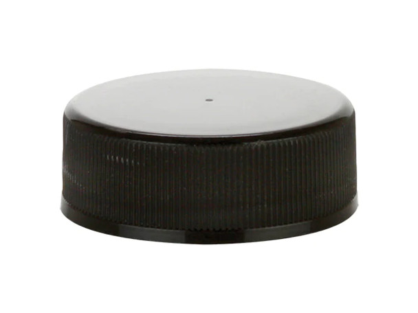 28-400 Black Ribbed Cap PP (Foam Liner)