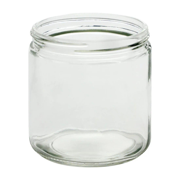 16 oz Clear Straight-Sided Jars 89-400 Finish- Pack of 12