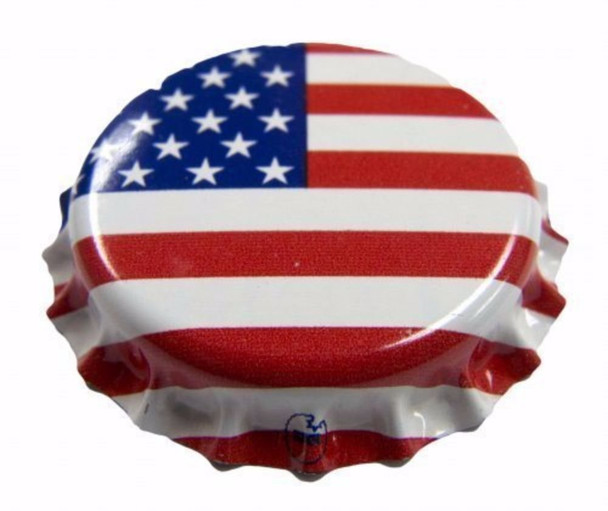 144 count Beer Bottle Crown Caps - Oxygen Absorbing for Homebrew (American Flag)