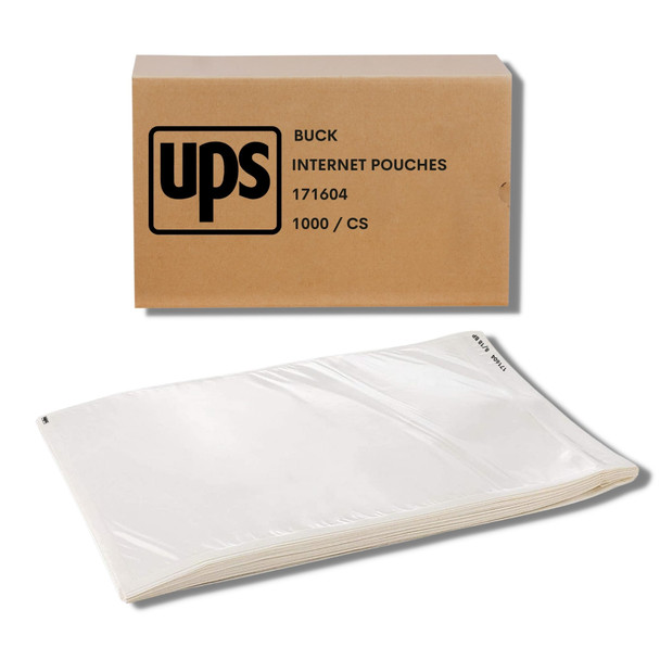 250 Pack Buck UPS Shipping Label Pouches 6.5” x 10” - Packing Slip Envelope Sleeves with Self-Adhesive Peel & Seal - Clear Plastic & Waterproof Mailing Envelopes Ideal for Invoice & Packaging