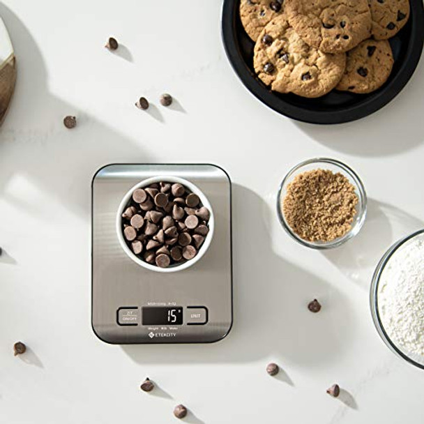 Food Kitchen Scale, Digital Grams and Ounces for Weight Loss, Baking, Cooking, Keto and Meal Prep, LCD Display, Medium, 304 Stainless Steel Food Kitchen Scale, Digital Grams and Ounces for Weight Loss, Baking, Cooking, Keto and Meal Prep, LCD Display, Medium, 304 Stainless Steel