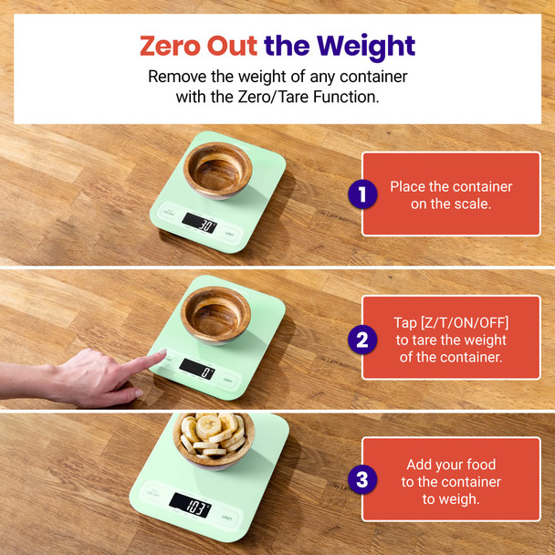 Food Kitchen Scale, Digital Grams and Ounces for Weight Loss, Baking, Cooking, Keto and Meal Prep, Large, Green Food Kitchen Scale, Digital Grams and Ounces for Weight Loss, Baking, Cooking, Keto and Meal Prep, Large, Green